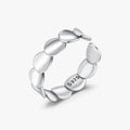 Rhodinbeschichtete 925 Sterling Silber Unregelmäßige Geometrische Offene Ringe 925 Sterling Silber Ringe | Shop Nory