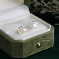 1 Paar 925 Sterling Silber Künstliche Perlen 925 Sterling Silber Ohrringe Geometrische Ohrstecker | Shop Nory