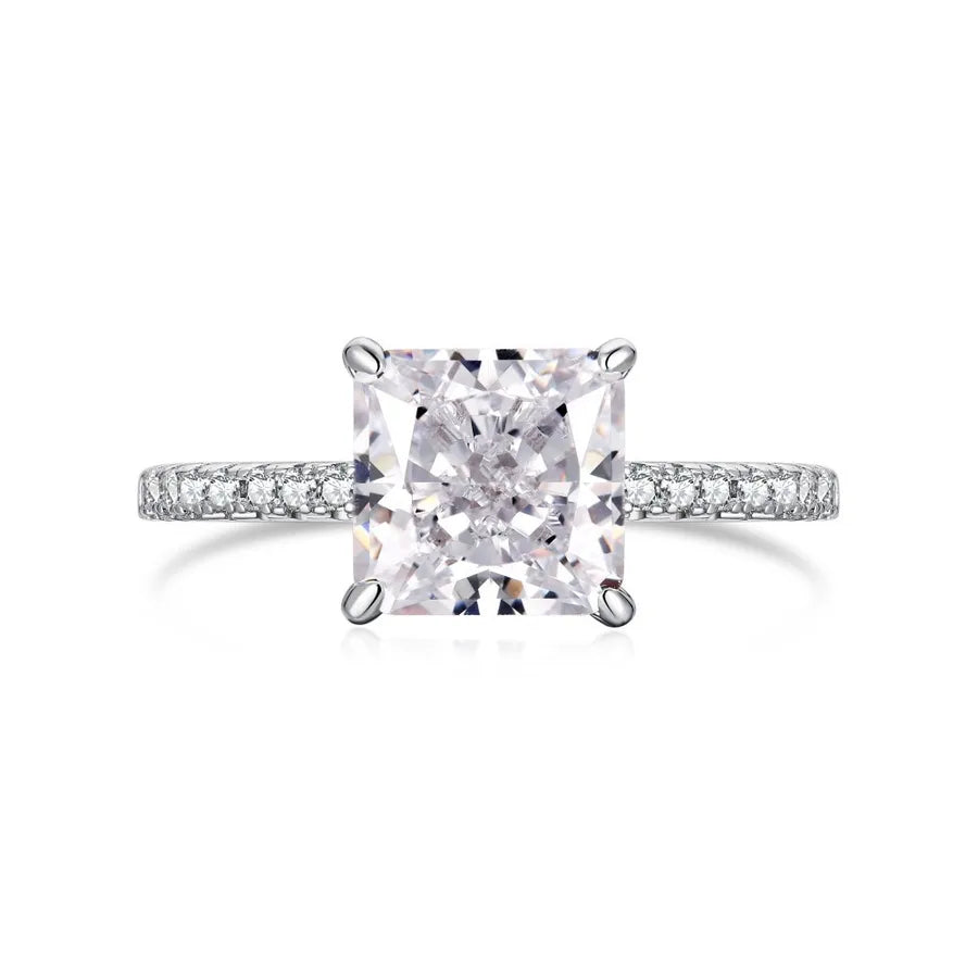 925 Sterling Silber Hochkohlenstoff-Diamant Herzform Ringe 925 Sterling Silber Ringe | Shop Nory