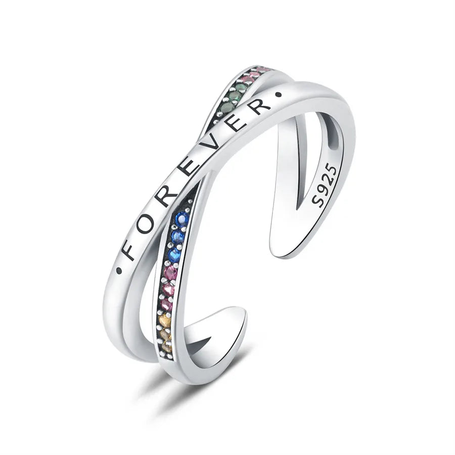 925 Sterling Silver Zirkon Herzform Offene Ringe 925 Sterling Silver Ringe | Shop Nory