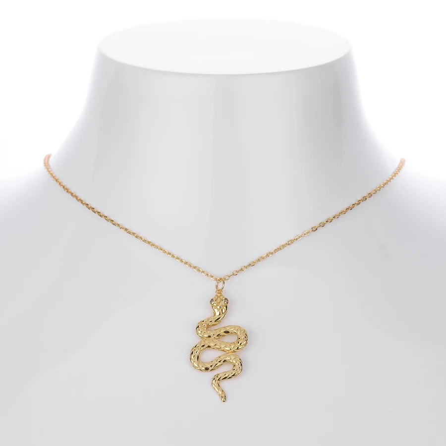 925 Sterlingsilber Zirkon Kabelkette Einlage Schlangenanhänger Halskette | Shop Nory