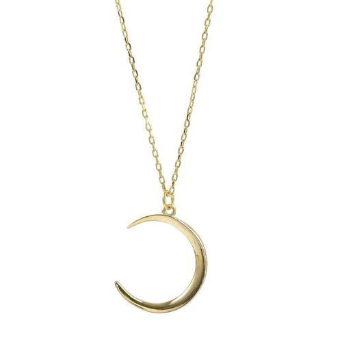925 Sterling Silber Kabelkette Beschichtung Mondanhänger Halskette | Shop Nory