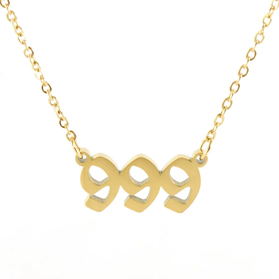 Angel Number Halskette Unisex in Edelstahl - 18k vergoldet | Shop Nory