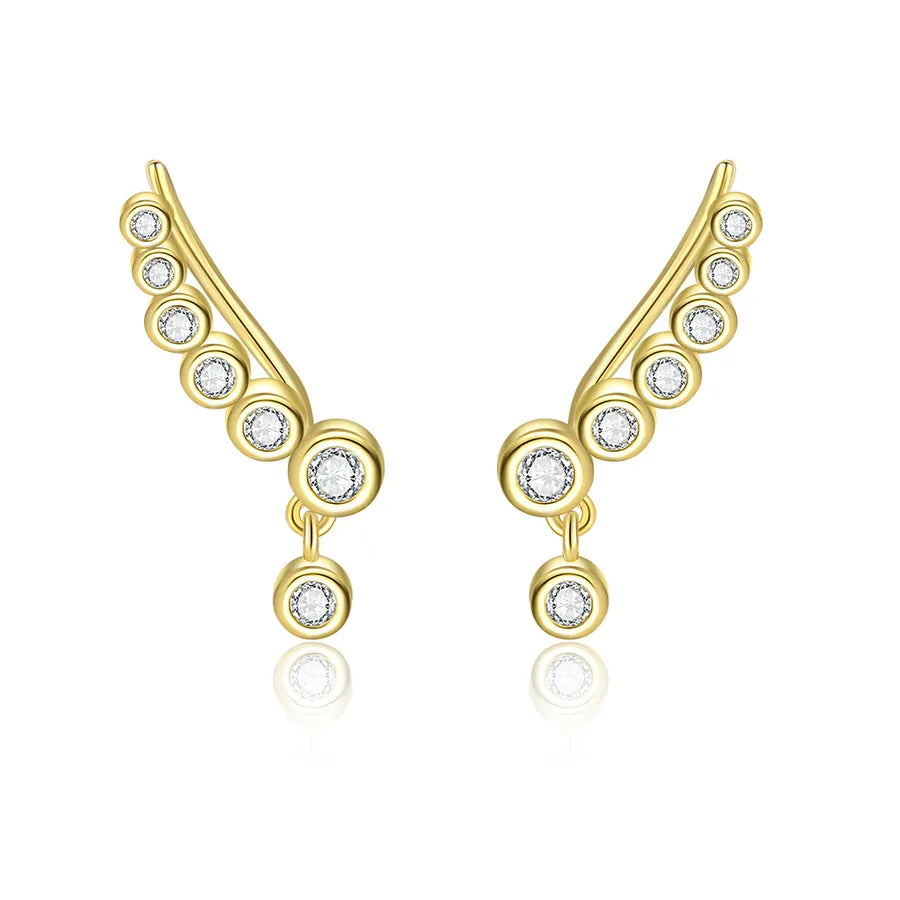 1 Paar 925 Sterling Silber Zirkon 925 Sterling Silber Ohrringe Flügel Ohr-Cuffs | Shop Nory