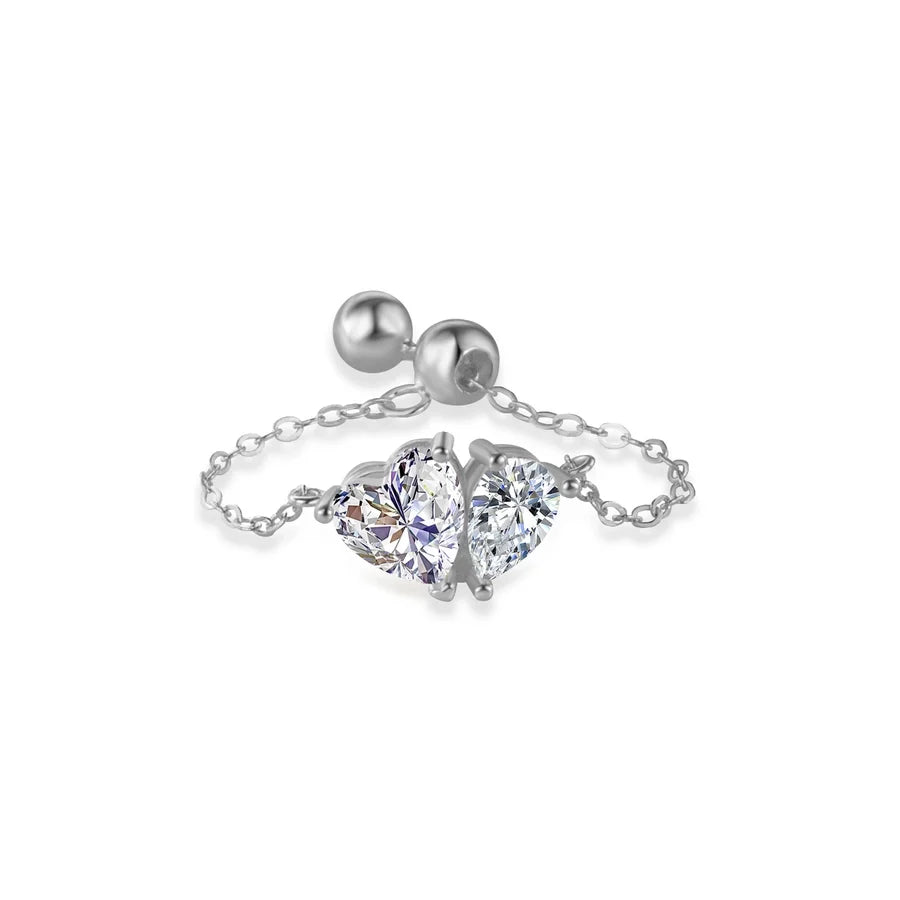 925 Sterling Silber Zirkon Herzform Ringe 925 Sterling Silber Ringe | Shop Nory