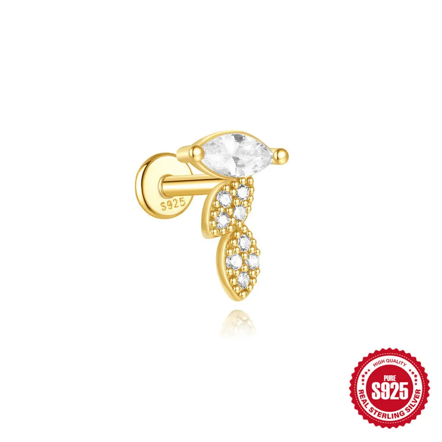 1 Stück 925 Sterling Silber Zirkon 925 Sterling Silber Ohrringe Geometrische Teufelsauge Ohrstecker | Shop Nory