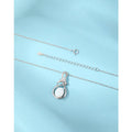 925 Sterling Silber Opal Zirkon Kabelkette Einlagen Geometrische Anhänger Halskette | Shop Nory