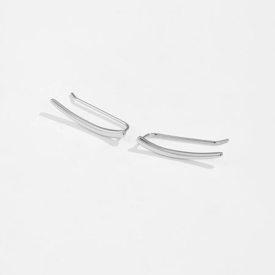 1 Paar 18K Goldbeschichtete Weißgoldbeschichtete 925 Sterling Silber Zirkon 925 Sterling Silber Ohrringe Geometrische Ohrstecker | Shop Nory