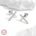 1 Paar Weißgold plattierte 925 Sterling Silber Zirkon 925 Sterling Silber Ohrringe Flügel Ohrringe | Shop Nory