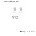 1 Paar 925 Sterling Silber Glasperle Zirkon 925 Sterling Silber Ohrringe Geometrische Ohrstecker | Shop Nory
