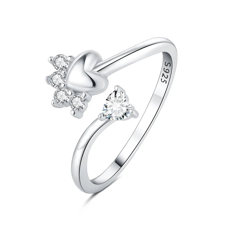 925 Sterlingsilber Buchstaben-Mond-Flugzeug Offene Ringe 925 Sterlingsilber Ringe | Shop Nory