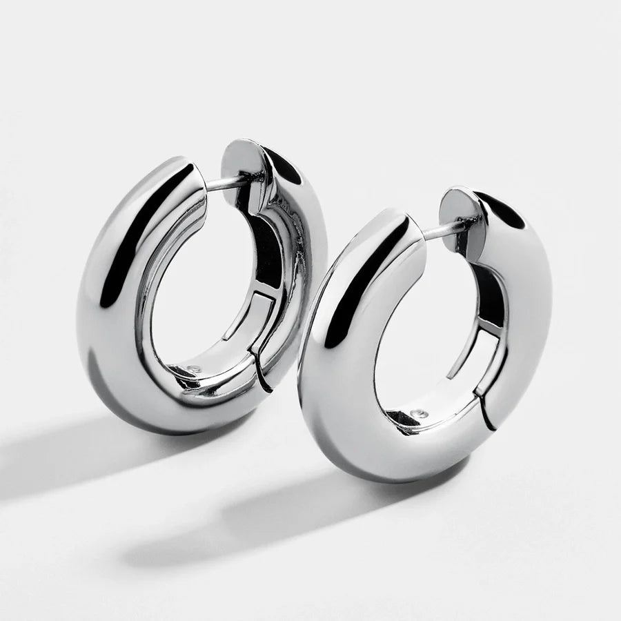 Damen Creolen Edelstahl in verschiedenen Grössen - 18k vergoldet | Shop Nory