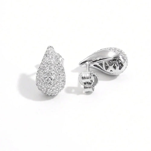 1 Paar 925 Sterling Silber Zirkon 925 Sterling Silber Ohrringe Wassertropfen Ohrstecker | Shop Nory