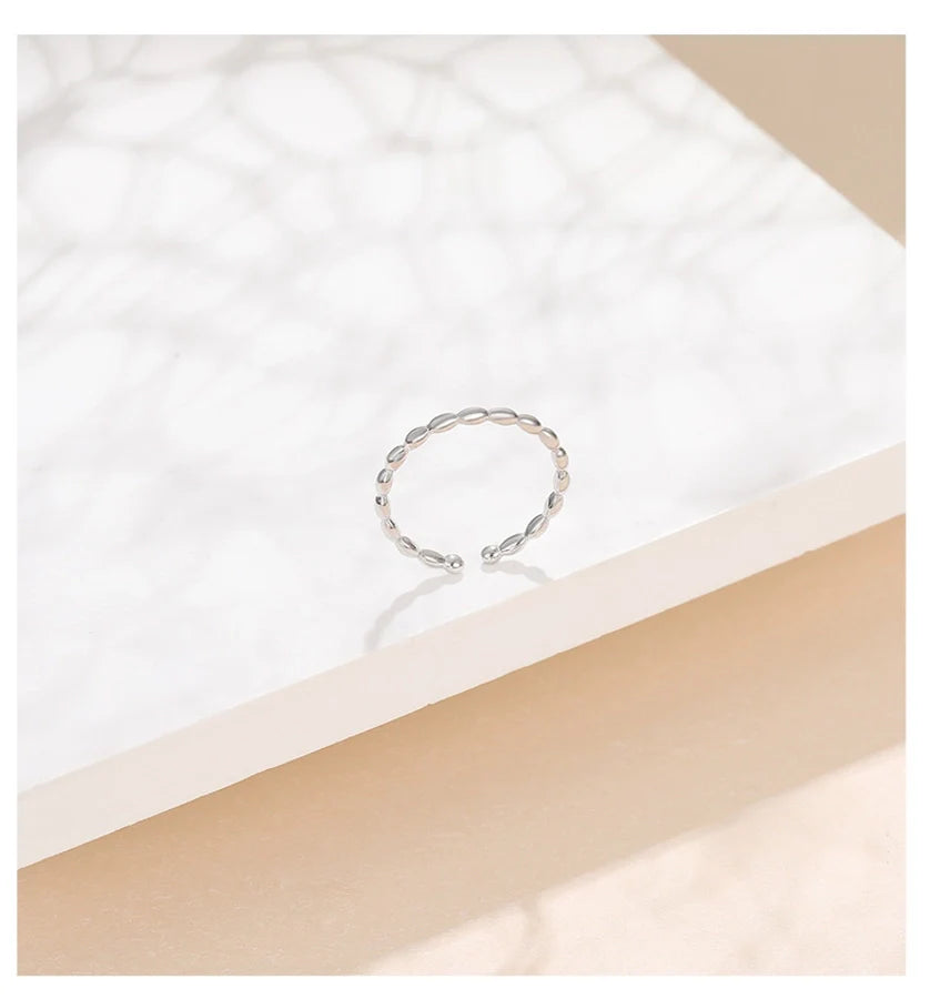 18K vergoldet Weißgold plattiert 925 Sterling Silber geometrisch verstellbarer Ring 925 Sterling Silber Ringe | Shop Nory