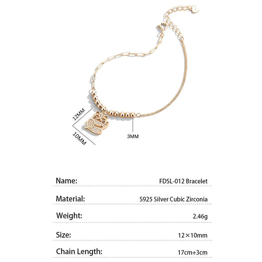 925 Sterling Silver Paperclip Chain Kabelkette Armbänder Elegant | Shop Nory
