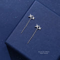 1 Paar 925 Sterling Silber Zirkon 925 Sterling Silber Ohrringe Stern Ohrenlinie | Shop Nory
