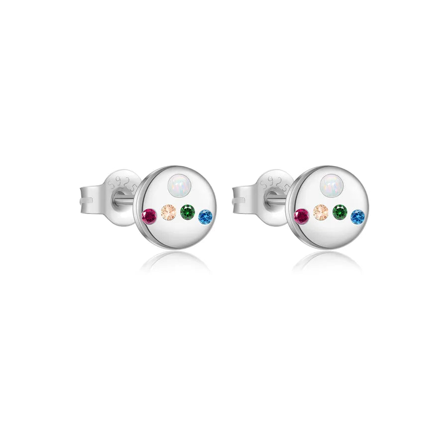 Mode Coole S925 Sterlingsilber Ringe Ohrstecker Anzug Weiblich Zirkon rund Verstellbarer Öffnender Ring Neu | Shop Nory