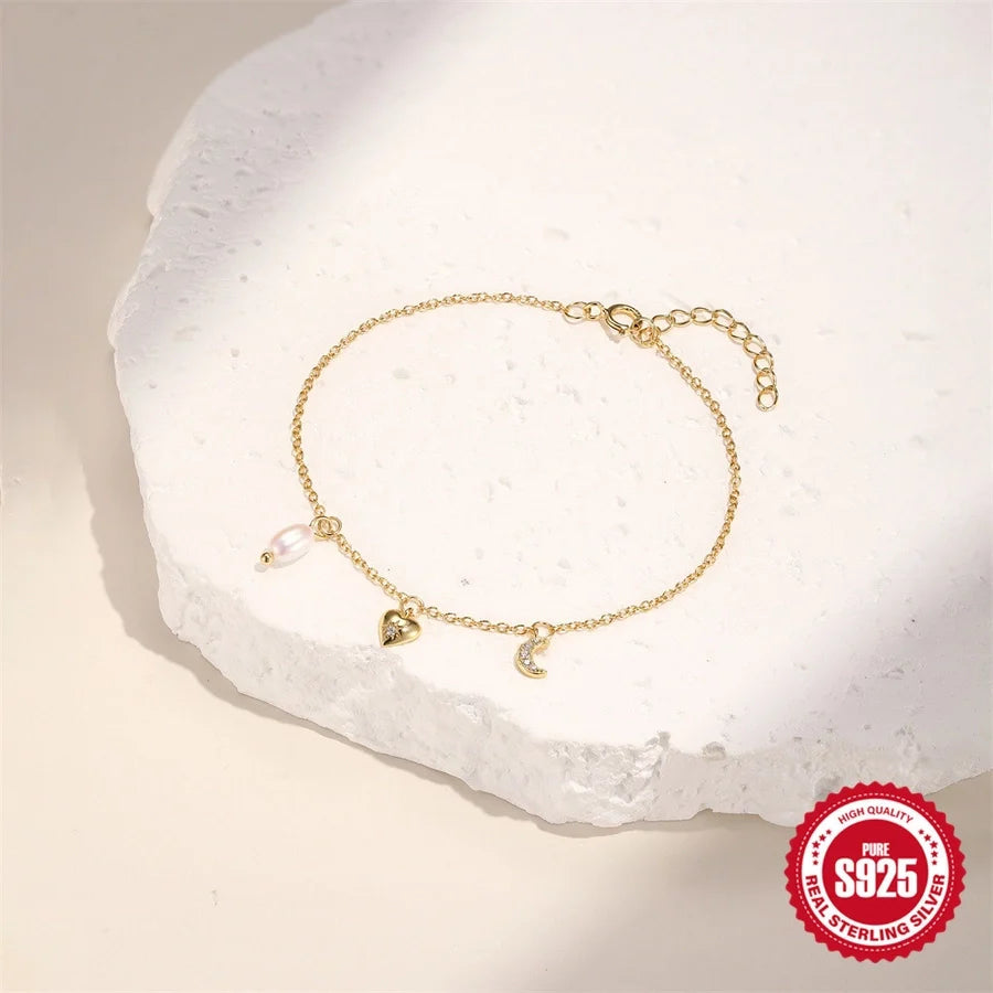 925 Sterling Silber Kabelkette Armbänder Einfacher Stil | Shop Nory