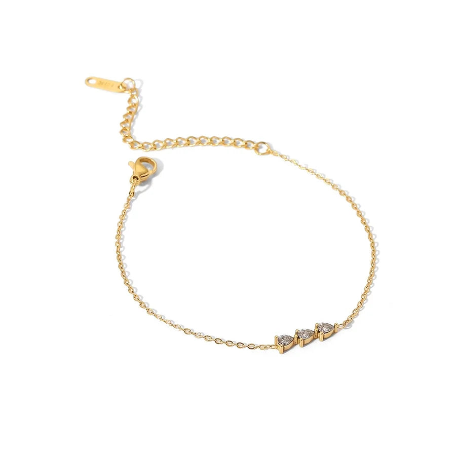 Armband dezent mit Zirkoniasteinen in Edelstahl | Shop Nory