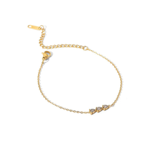 Armband dezent mit Zirkoniasteinen in Edelstahl | Shop Nory