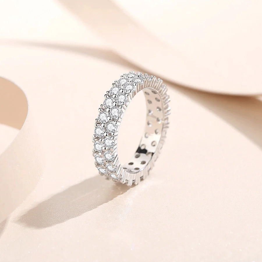 925 Sterling Silber Zirkon Runde Ringe 925 Sterling Silber Ringe | Shop Nory
