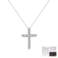 2.2 Karat VVS1-VVS2 Runder Brillant Schnitt 925 Sterlingsilber 925 Sterlingsilber Rack Plated Moissanit Kabelkette Einlage Kreuz Moissanit GRA Zertifikat Anhänger Halskette | Shop Nory
