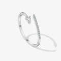 18K vergoldet Weißgold plattiert 925 Sterling Silber Zirkon geometrische offene Ringe 925 Sterling Silberringe | Shop Nory