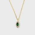 925 Sterling Silber Zirkon Kabelkette Einlage Geometrische Anhänger Halskette | Shop Nory