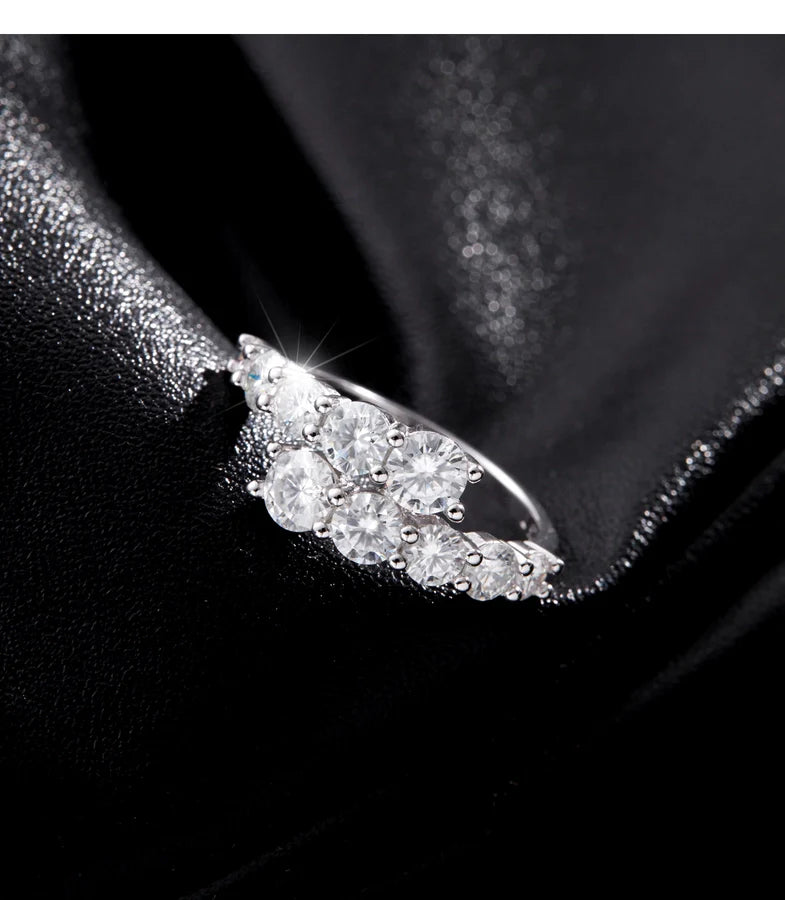 Rhodinbeschichtete 925 Sterling Silber Zirkon Geometrische Ringe 925 Sterling Silber Ringe | Shop Nory