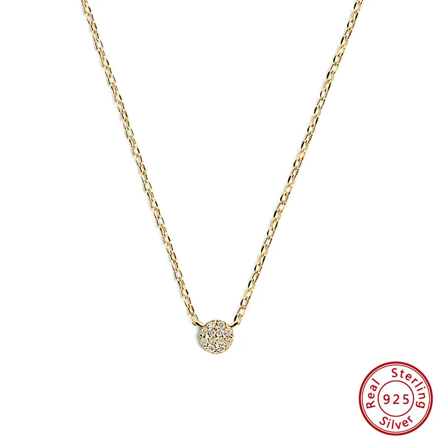 925 Sterling Silber Plated Zircon Kabelkette Rundhalskette | Shop Nory