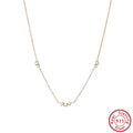 925 Sterling Silber Beschichtete Zirkon Kabelkette Geometrische Halskette | Shop Nory
