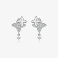 1 Paar 18K Goldbeschichtet Weißgoldbeschichtet 925 Sterling Silber Zirkon 925 Sterling Silber Ohrringe Stern Tropf Ohrringe | Shop Nory