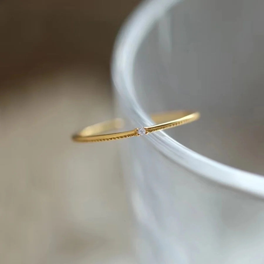 925 Sterling Silber Zirkon Geometrische Offene Ringe 925 Sterling Silber Ringe | Shop Nory