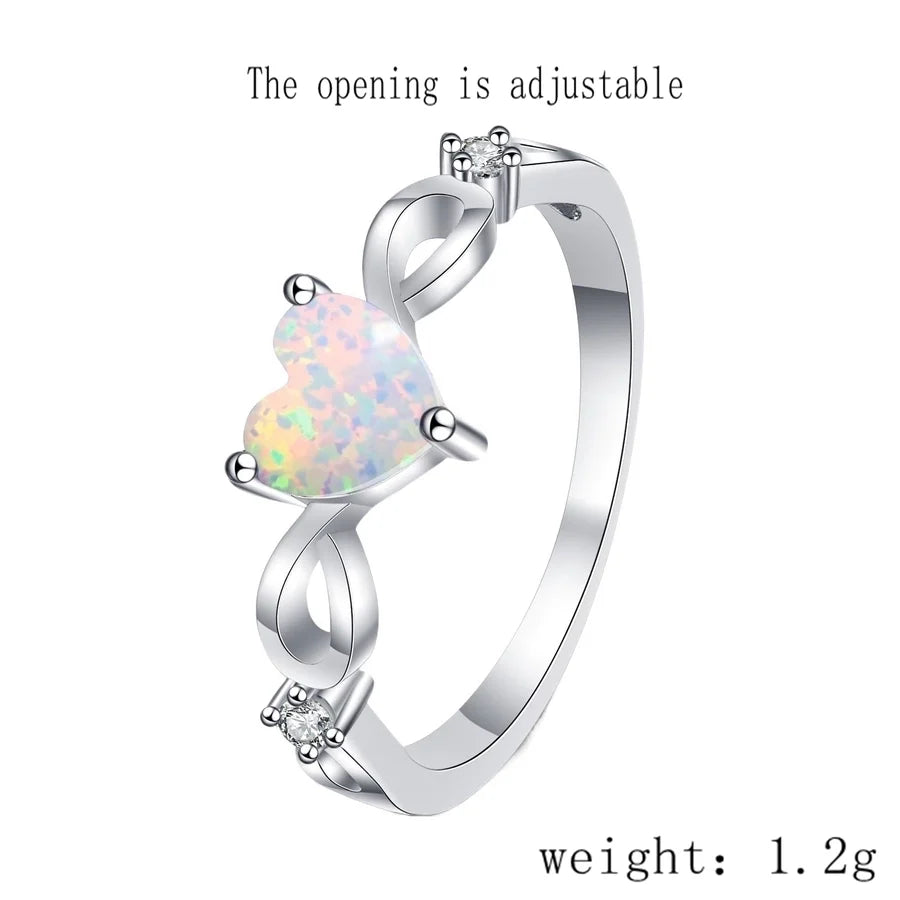 925 Sterlingsilber Opal Herzform Ringe 925 Sterlingsilber Ringe | Shop Nory