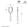 1 Paar 18K Gold Plattiert Weiß Gold Plattiert Rhodium Plattiert 925 Sterling Silber Zirkon 925 Sterling Silber Ohrringe Geometrische Tropf Ohrringe | Shop Nory