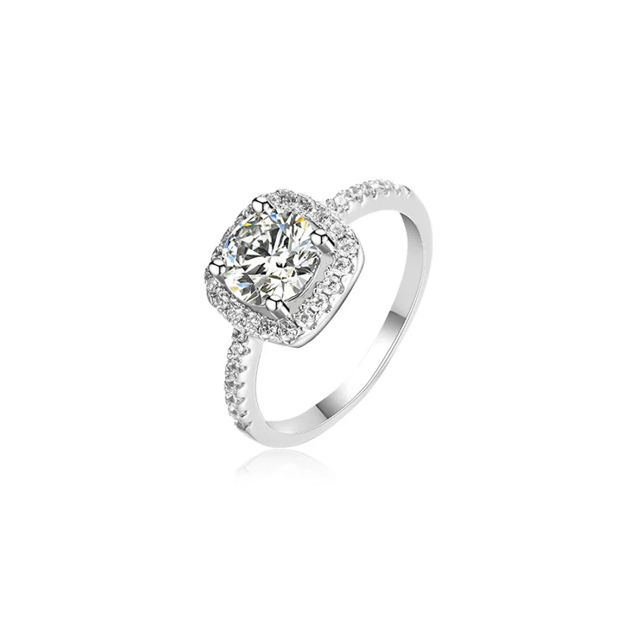 925 Sterlingsilber Moissanite Geometrische Ringe 925 Sterlingsilber Ringe GRA Zertifikat | Shop Nory