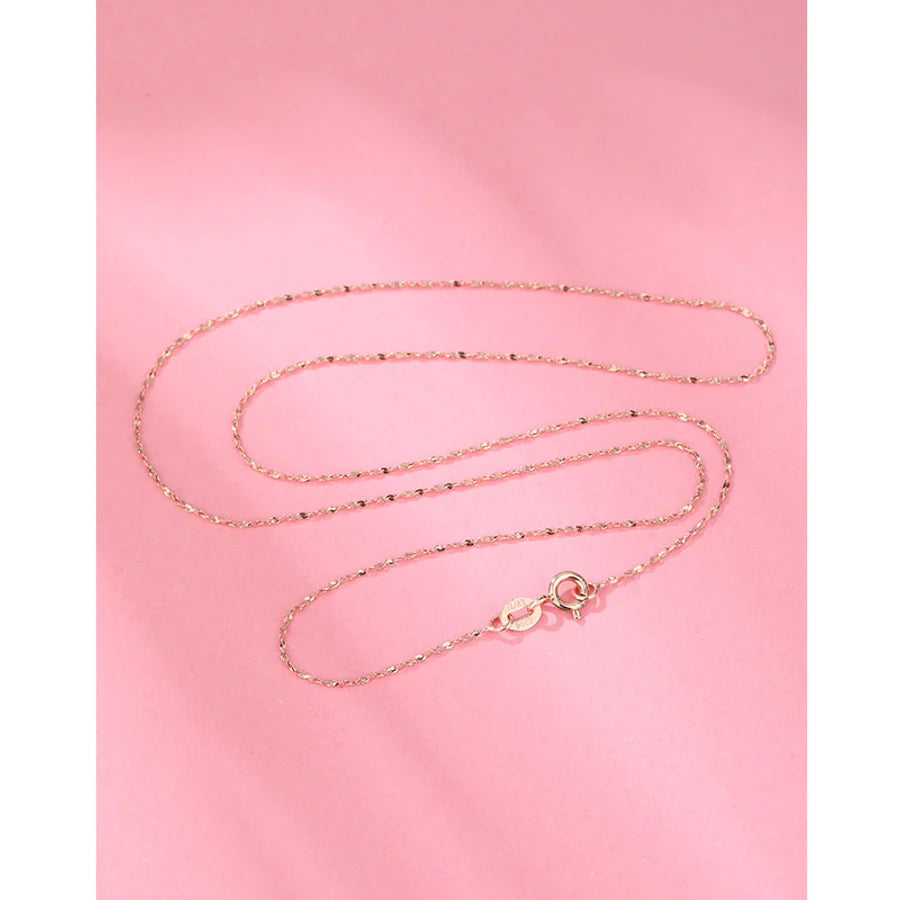 925 Sterling Silver Kabelkette Boxkette Einfarbige Halskette | Shop Nory