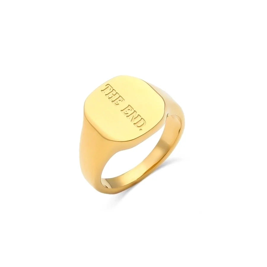 Statement Ring in Edelstahl - 18k vergoldet | Shop Nory