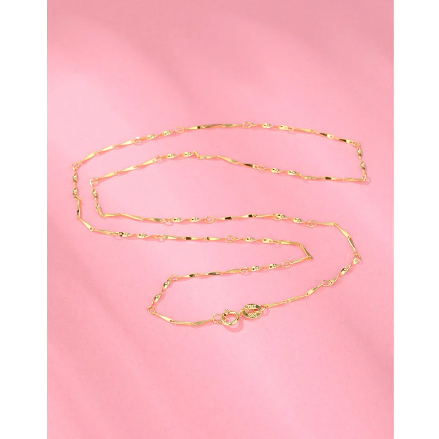 925 Sterling Silver Kabelkette Boxkette Einfarbige Halskette | Shop Nory