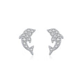 1 Paar 925 Sterlingsilber Zirkon Delfin Ohrstecker | Shop Nory