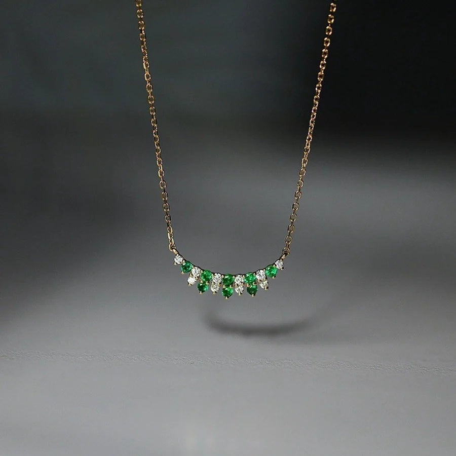 925 Sterling Silber Zirkon Kabelkette Einlage Geometrische Halskette | Shop Nory