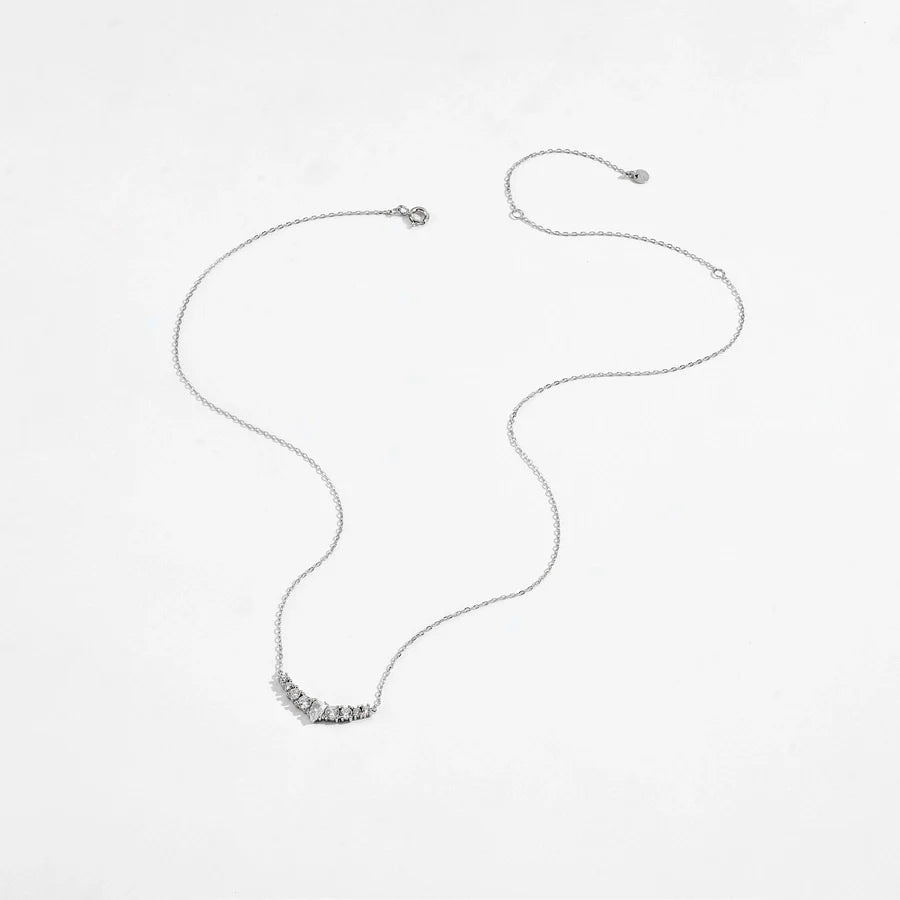 925 Sterling Silber Zirkon Kabelkette Einlage Geometrisches Kreuz Anhänger Halskette | Shop Nory