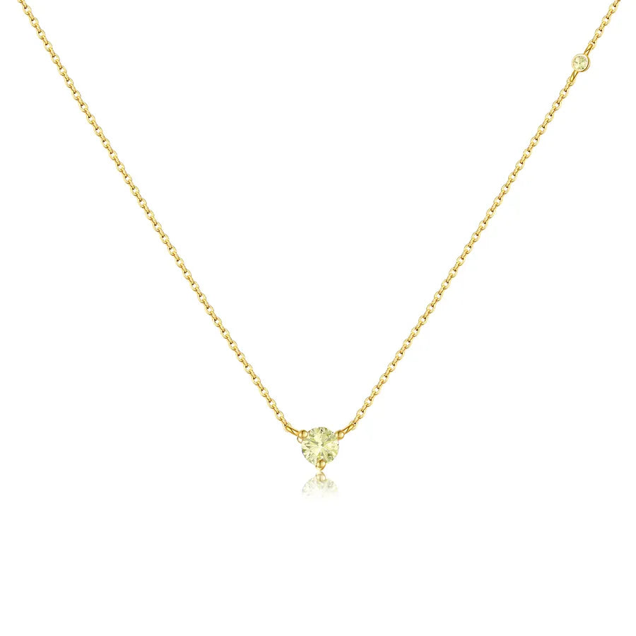 925 Sterling Silber Zirkon Kabelkette Einlage Rund Anhänger Halskette | Shop Nory