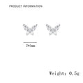 1 Paar S999 Silber Zirkon 925 Sterling Silber Ohrringe Schmetterling Ohrstecker | Shop Nory