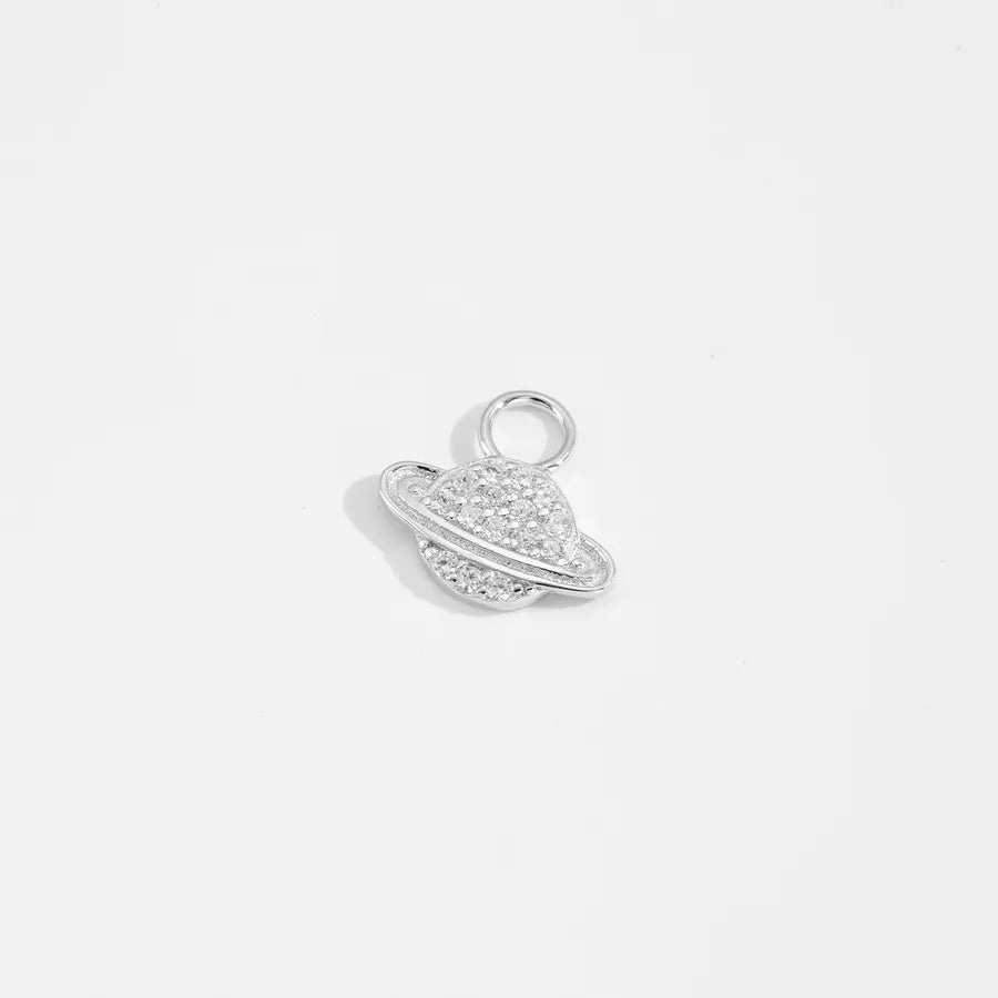 1 Stück 12,5 mm 925 Sterling Silber Zirkon Mond Schlange Polierte Anhänger Schmuck Zubehör | Shop Nory