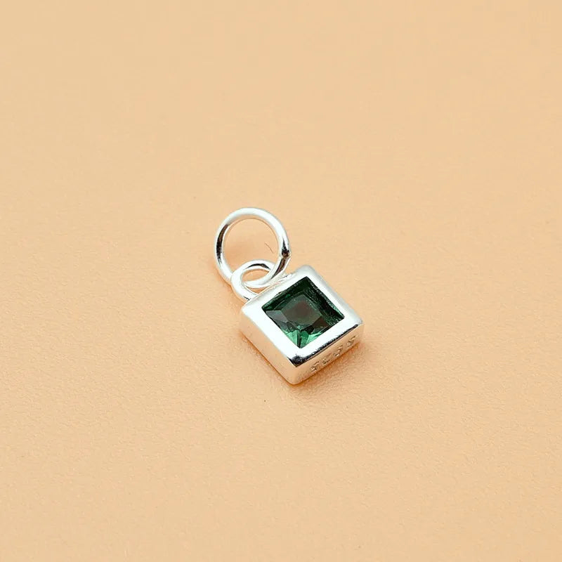1 Stück 4*6mm Loch 2~2,9mm 925 Sterling Silber Zirkon Geometrisch Polierter Anhänger Schmuck Zubehör | Shop Nory