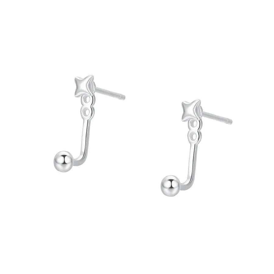 1 Paar 925 Sterling Silber 925 Sterling Silber Ohrringe Vier Achtzackige Sterne Ohrstecker | Shop Nory