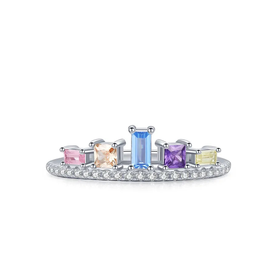 925 Sterling Silver Zirkon Quadrat Ringe | Shop Nory