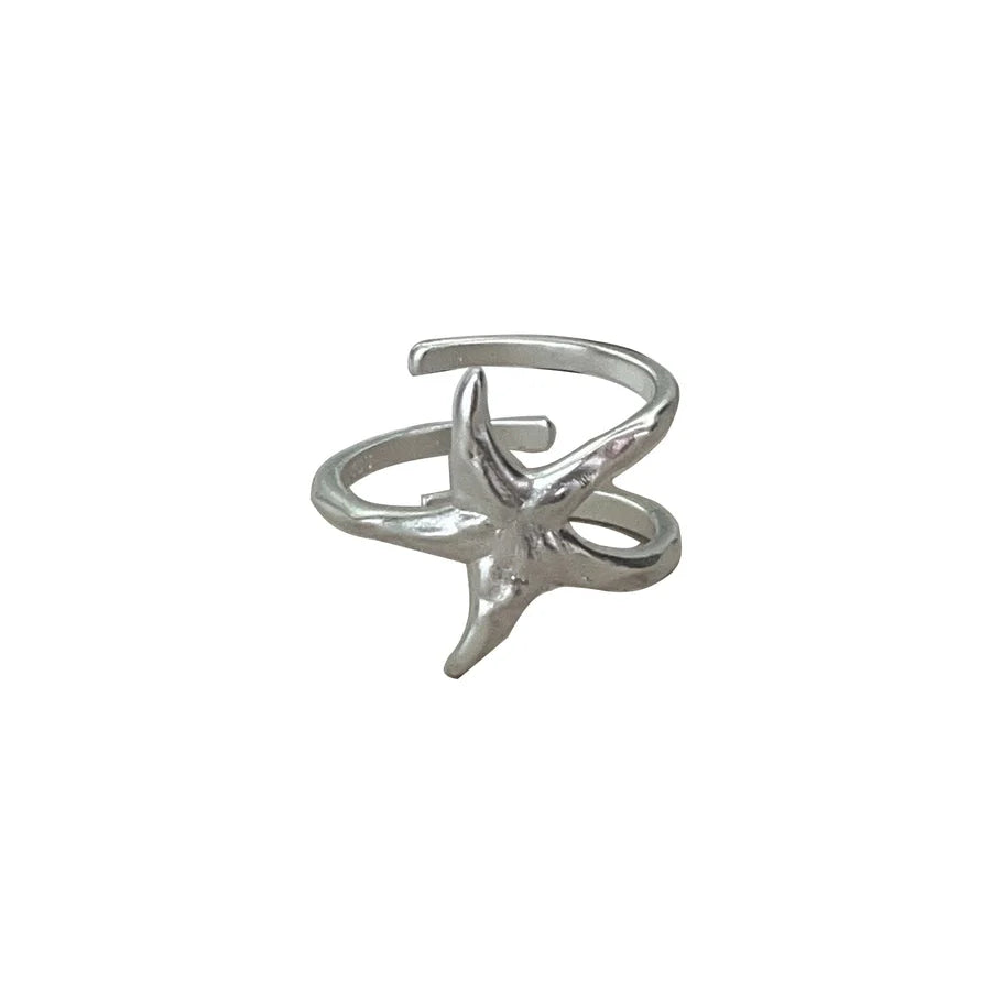 925 Sterling Silber Stern Offene Ringe 925 Sterling Silber Ringe | Shop Nory