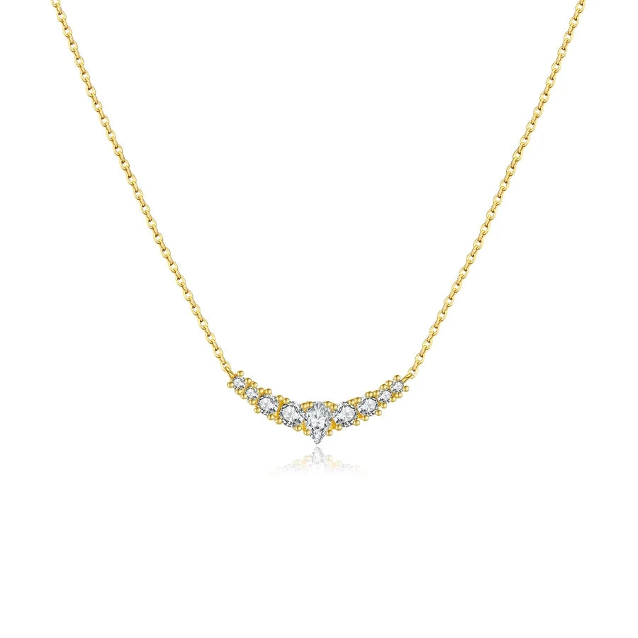 925 Sterling Silber Zirkon Kabelkette Einlage Geometrisches Kreuz Anhänger Halskette | Shop Nory